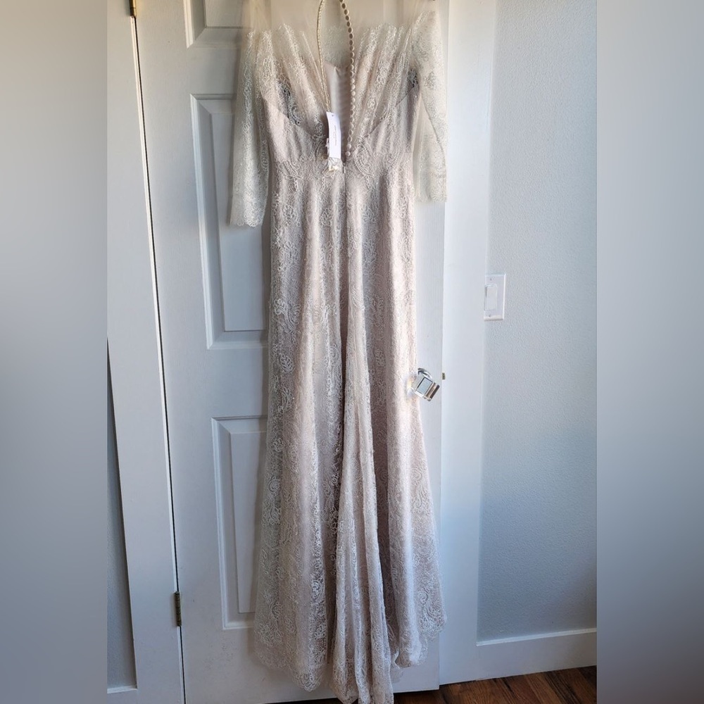 NEW BHLDN JENNY YOO CANDELA LACE WEDDING DRESS GOWN - Picture 5 of 13